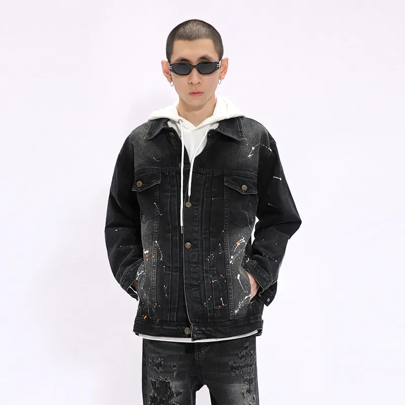 Voguo Relay Denim Jacket Unisex Black-4
