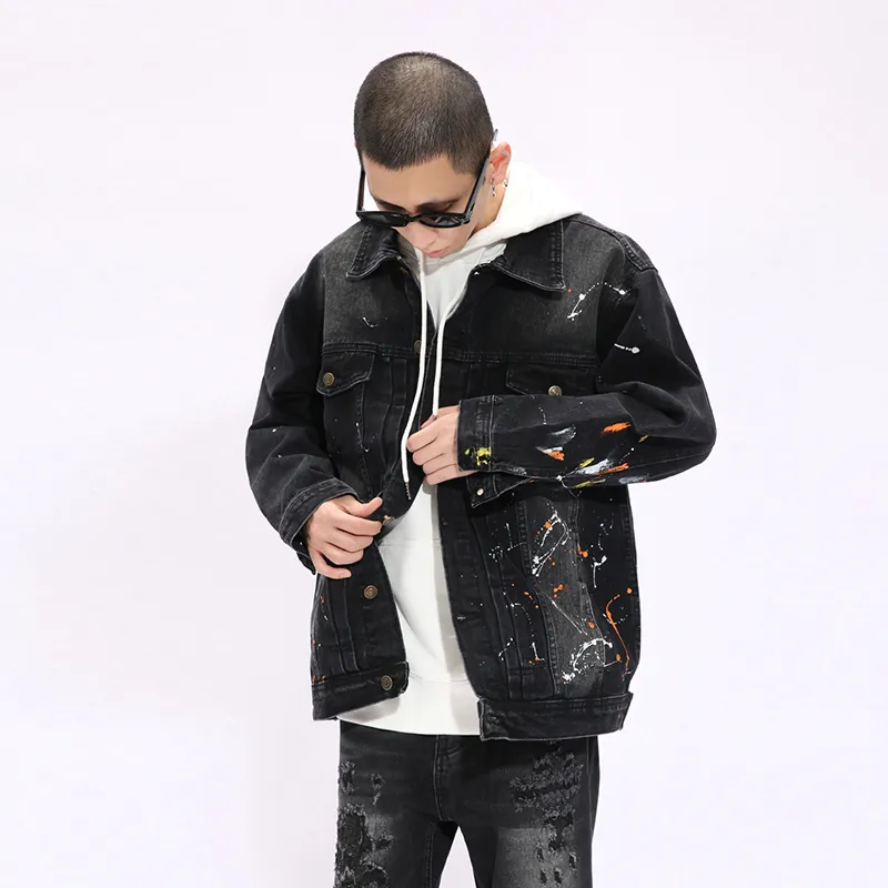 Voguo Relay Denim Jacket Unisex Black-3