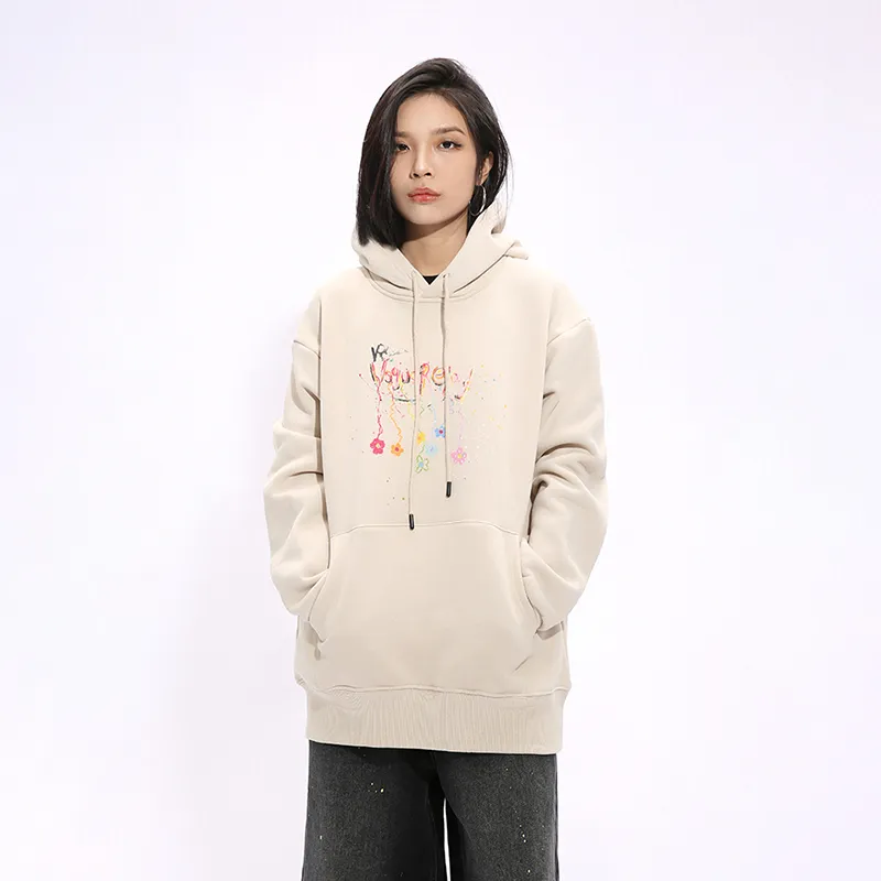 Voguo Relay Thickened And Fleece Lined Long Sleeved Sweatshirt Unisex-3