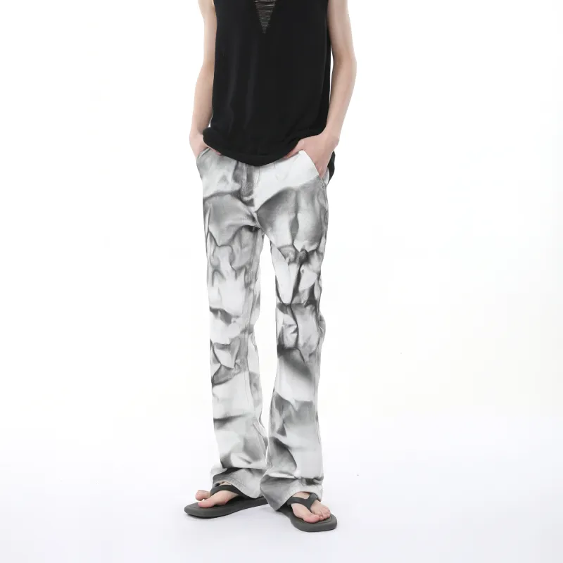 Voguo Relay Jeans Unisex Tuhao Black White-4