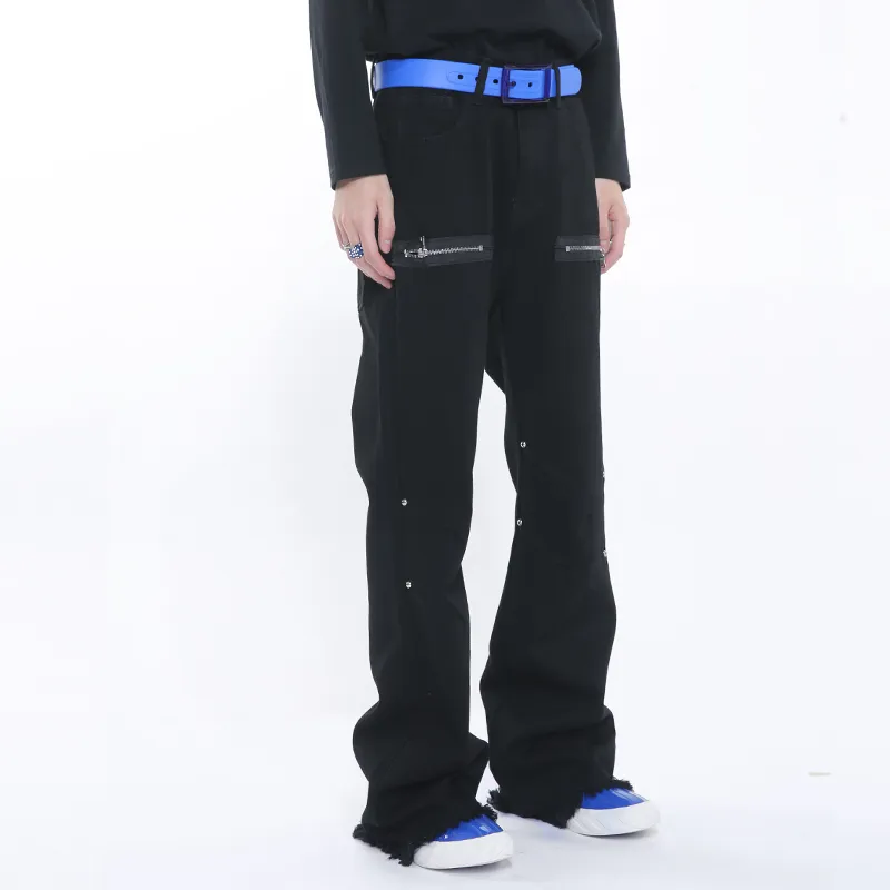 Voguo Relay Bootcut Jeans Unisex Black-3