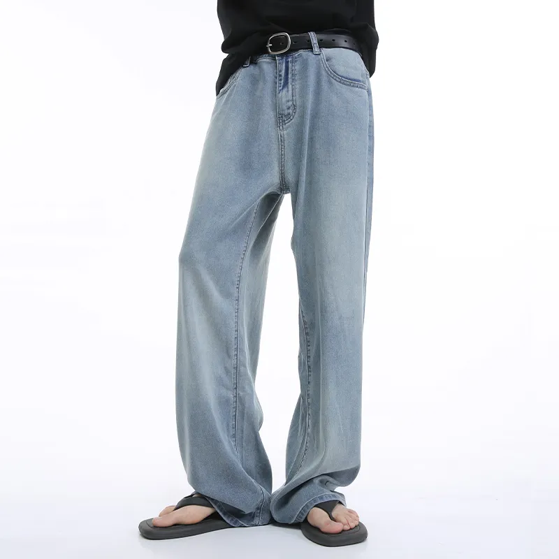 Voguo Relay Jeans Loose Fit, Straight Fit Unisex Blue-7