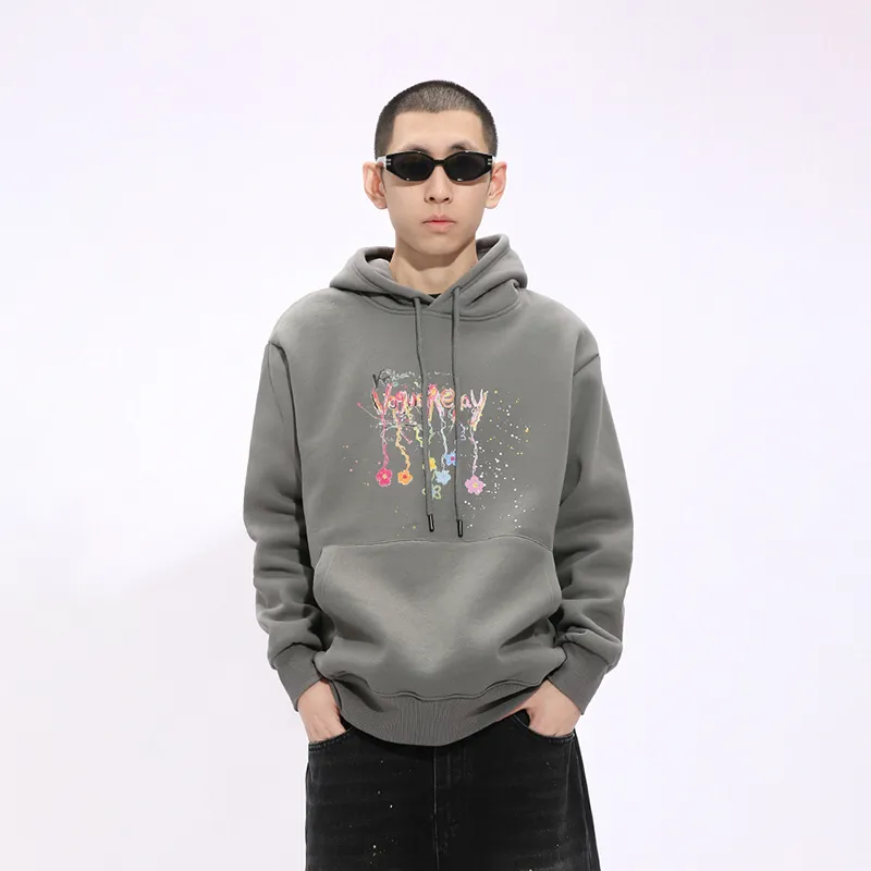 Voguo Relay Thickened And Fleece Lined Long Sleeved Sweatshirt Unisex-8