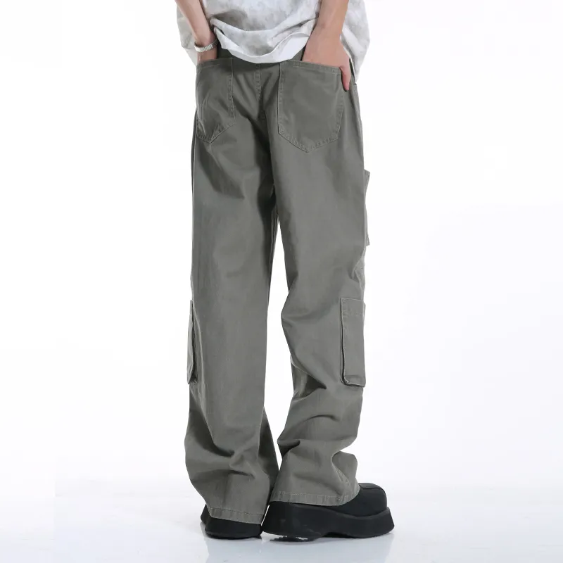 Voguo Relay Cargo Pants, Casual Pants Unisex Black-7