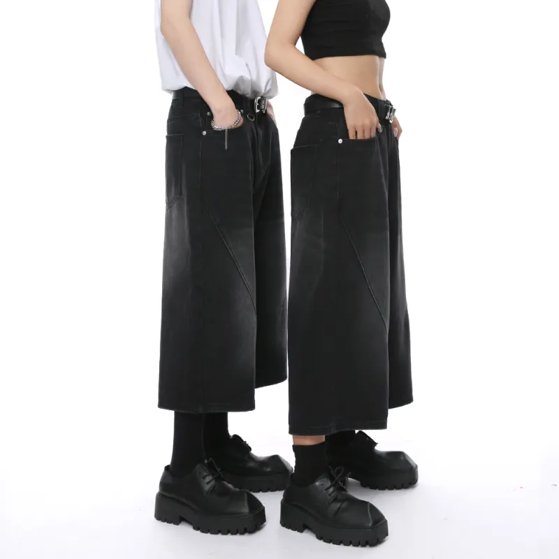 Voguo Relay 7/8 Denim Shorts Unisex-8