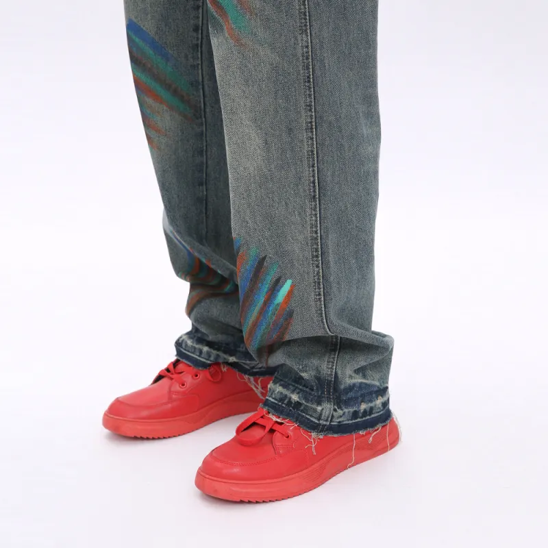 Voguo Relay Loose Fit Straight Fit Jeans Unisex-4