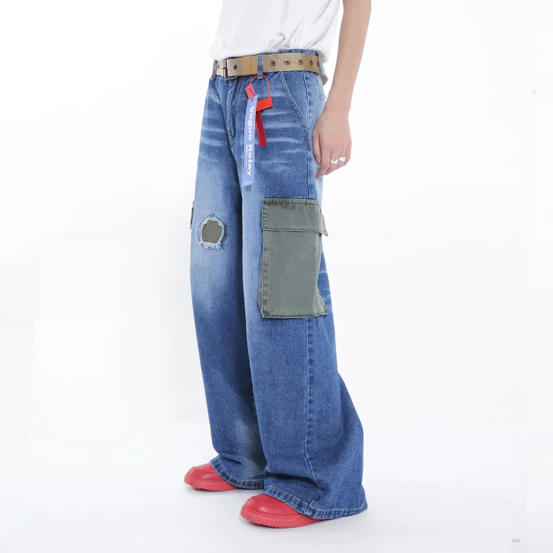 Voguo Relay Jeans Unisex Army Blue-6