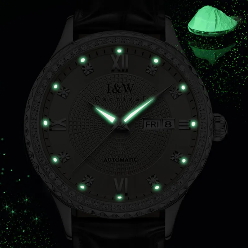 I&W CARNIVAL HWGUOJI Automatic Mechanical Movement Watch Men's Watches Gray Dial-4
