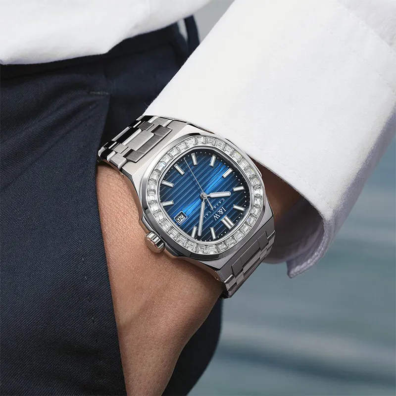 I&W CARNIVAL HWGUOJI Automatic Mechanical Movement Stainless Steel Watchband Watch Men's Watches Gray Dial-16