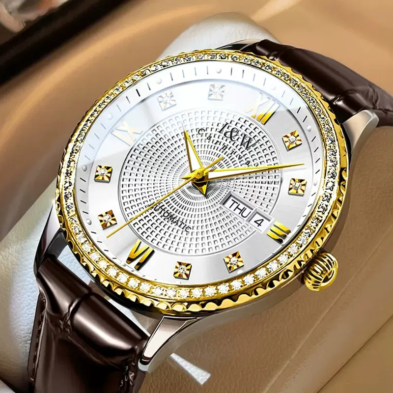 I&W CARNIVAL HWGUOJI Automatic Mechanical Movement Watch Men's Watches Gray Dial-12