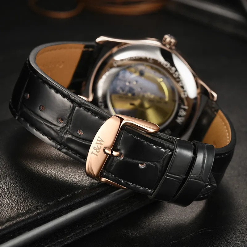 I&W CARNIVAL HWGUOJI Automatic Mechanical Movement Watch Men's Watches White Dial-7
