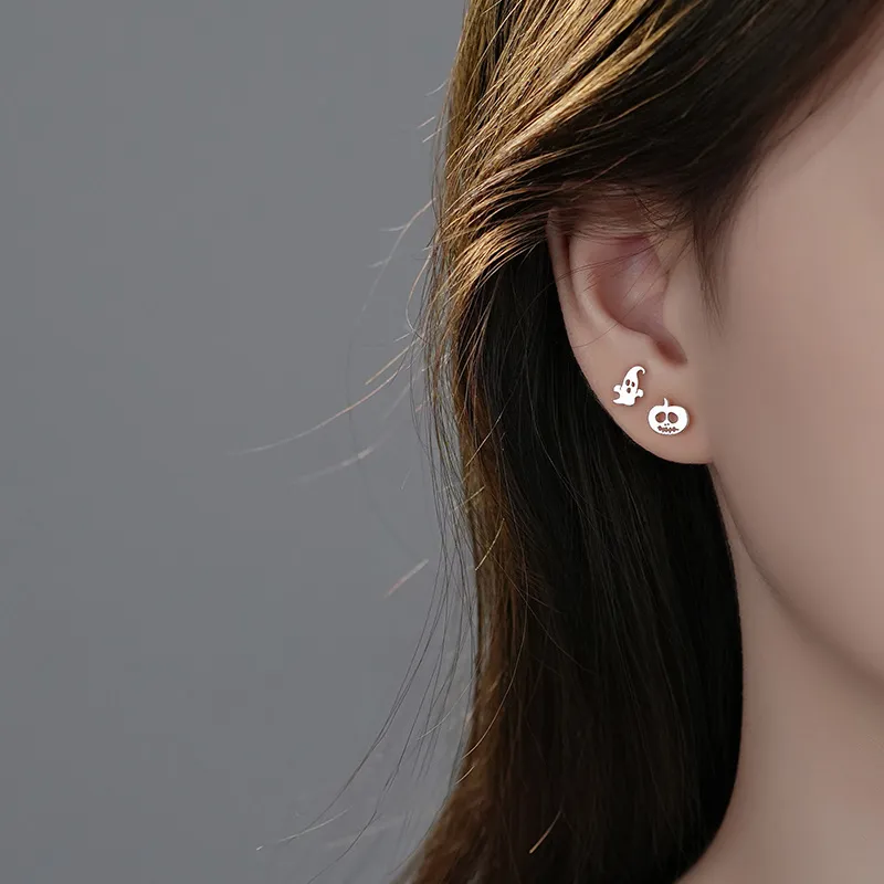 Xuanman Sterling Silver Stud Earrings Women's-1