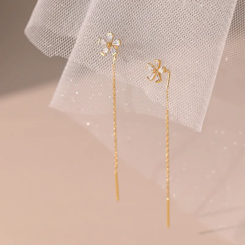 Xuanman S925 Silver Drop Earrings Women's-7