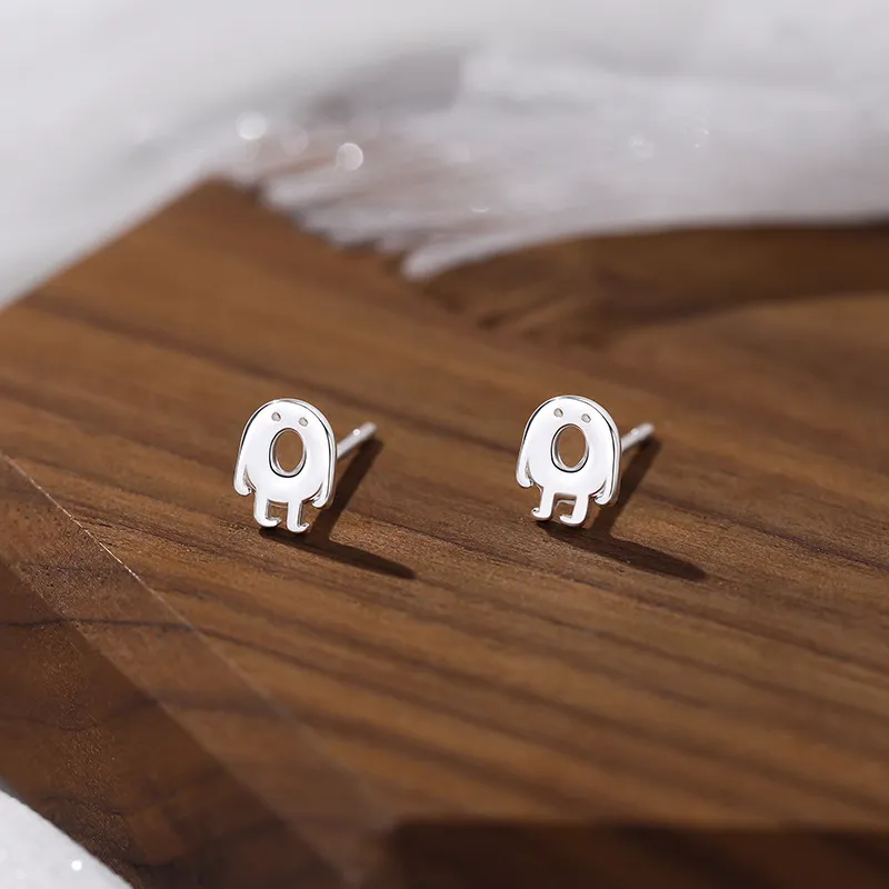 Xuanman Sterling Silver Stud Earrings Women's-1