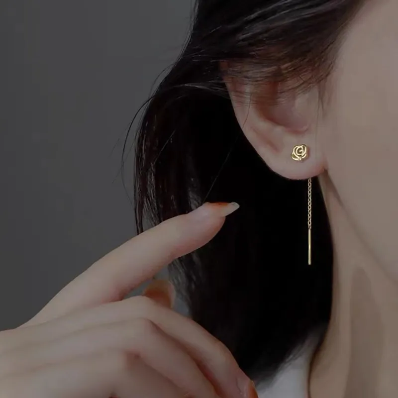 Xuanman 999 Fine Silver Drop Earrings Women's-2