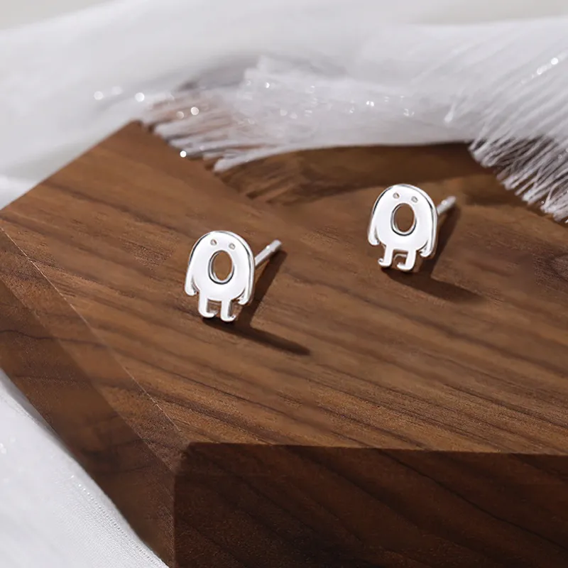 Xuanman Sterling Silver Stud Earrings Women's-3