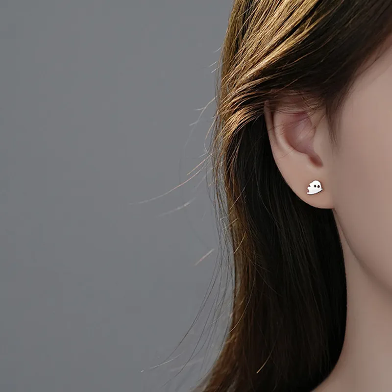 Xuanman 999 Fine Silver Stud Earrings Women's-2