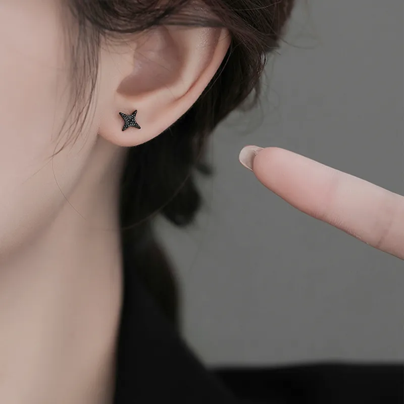 Xuanman S925 Silver Stud Earrings Unisex-1