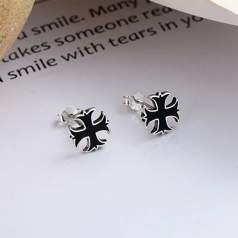 Xuanman S925 Silver Stud Earrings Men's-1