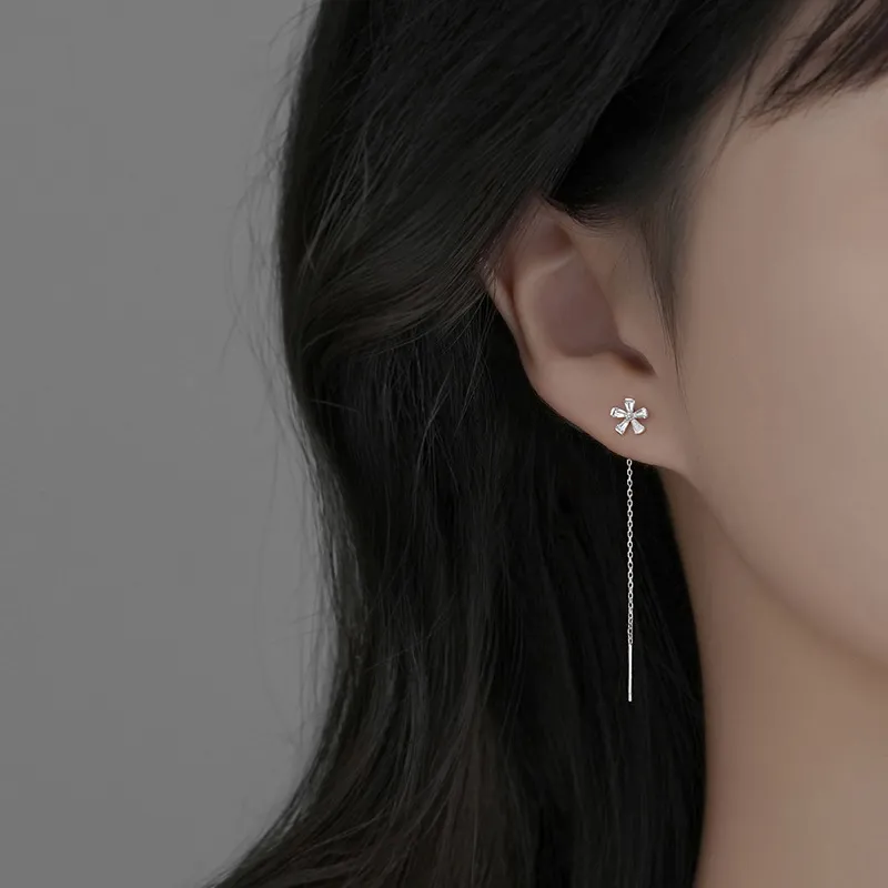 Xuanman S925 Silver Drop Earrings Women's-2