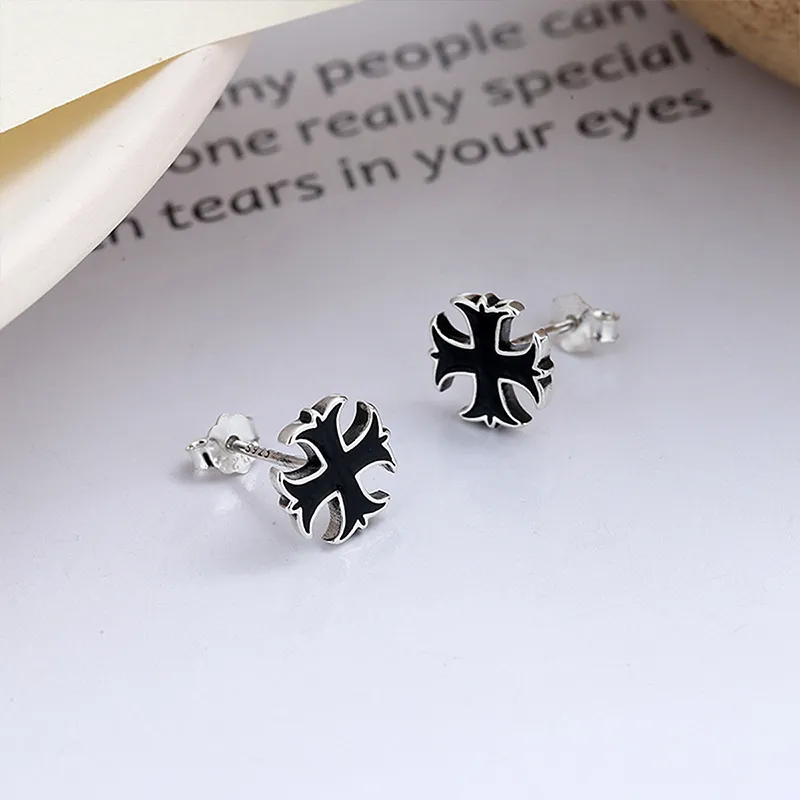 Xuanman S925 Silver Stud Earrings Men's-2