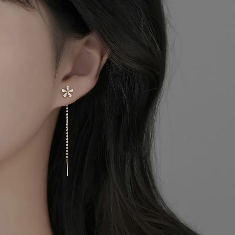 Xuanman S925 Silver Drop Earrings Women's-6