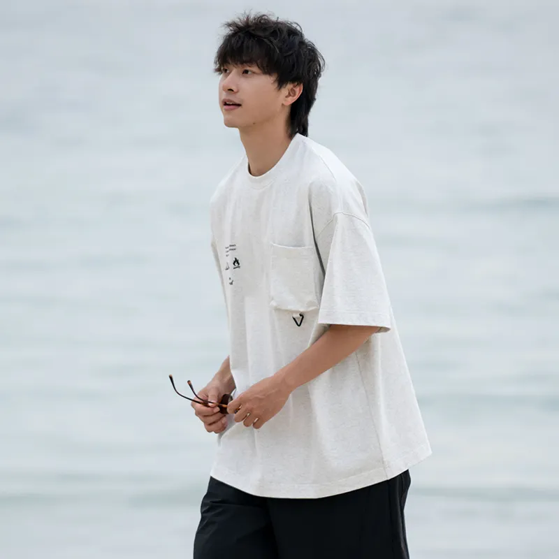 URBAN STANDARD T Shirts Men White Gray-4