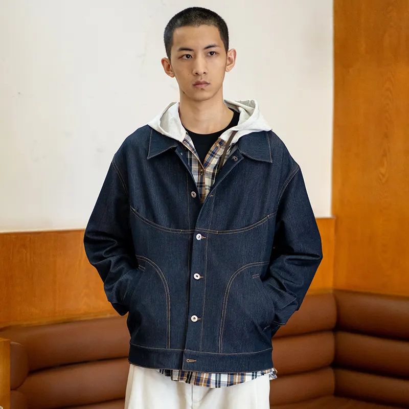 URBAN STANDARD Jackets Coats Men's Navy Blue-2