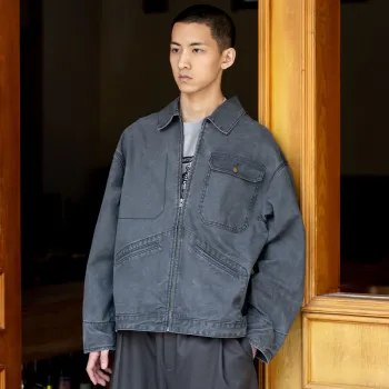 URBAN STANDARD Jackets Coats Men's Washed Gray