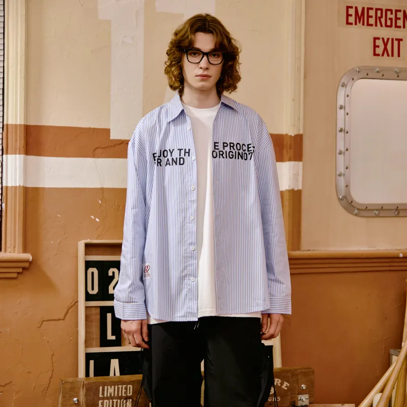 PFR AND Shirts Unisex Blue Stripes-2