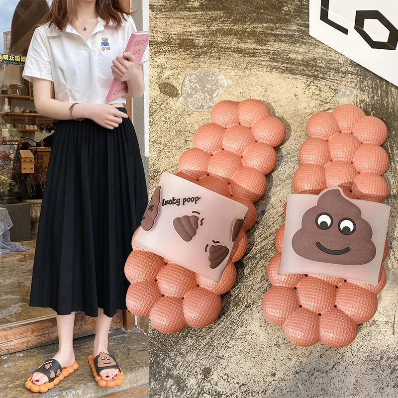 Pan-Porcelain Squat Slippers Summer Individual Home Slip-Resistant Massage Couple Home Slippers-3