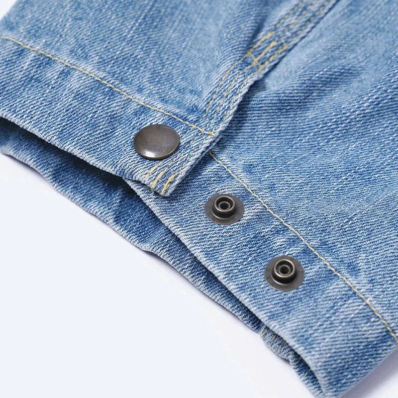 YKHD Denim Jacket Unisex Light Blue-4