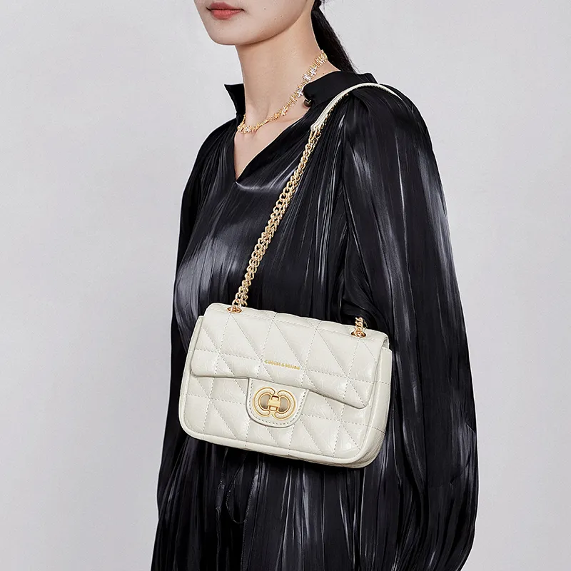 CNOLES Cow Leather Casual Commute Date Crossbody Bag Shoulder Bag Women's White-7