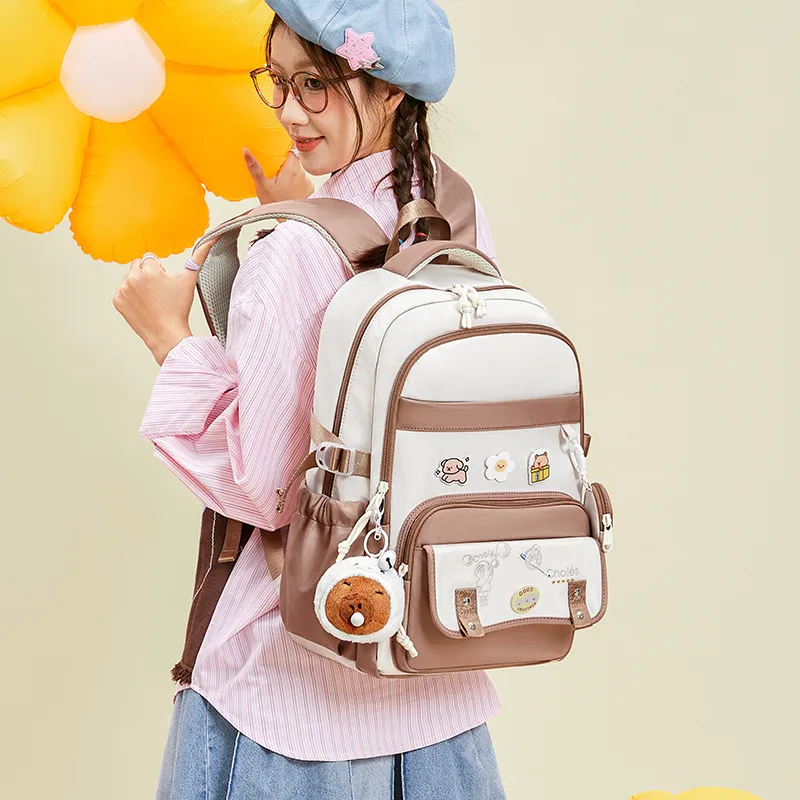 CNOLES Fabric Backpack Large Size Women's Multicolor-23