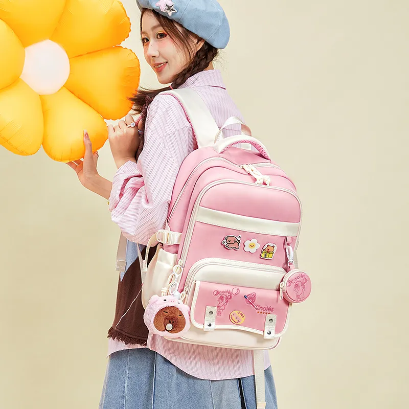 CNOLES Fabric Backpack Large Size Women's Multicolor-14