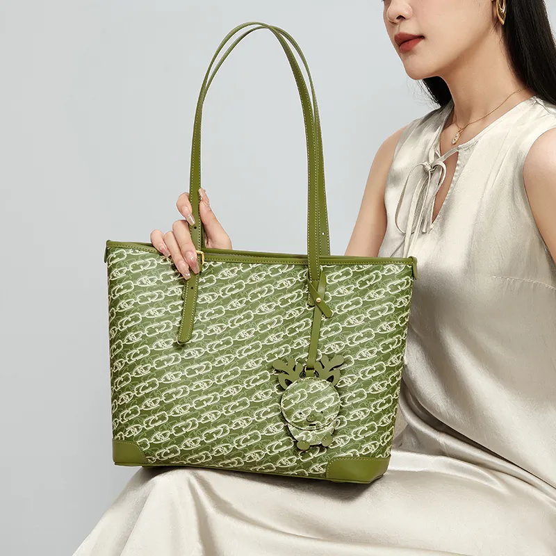 CNOLES PVC Tote Bag, Shopping Bag, Handbag, Shoulder Bag Regular Women's Multicolor-4