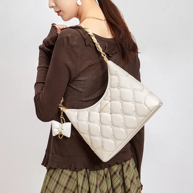 CNOLES Synthetic Leather Shoulder Bag, Crossbody Bag Regular Women's Hepburn Black-7