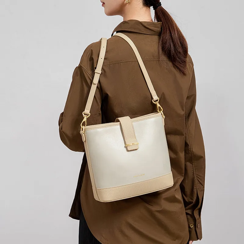 CNOLES Cow Leather Shoulder Bag, Crossbody Bag Regular Women's Nut-7