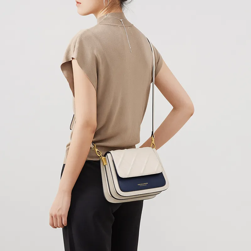 CNOLES Cow Leather Crossbody Bags Shoulder Bags Women's Fashion Blue White-15