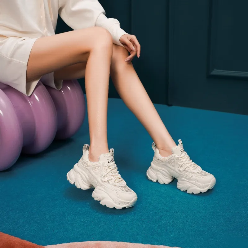 ELLE Chunky Sneakers 6cm Women's-5