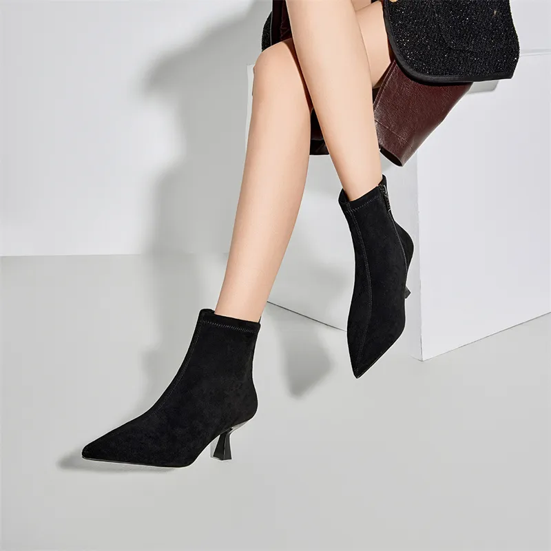 ELLE Ankle Boots Women's Black-3