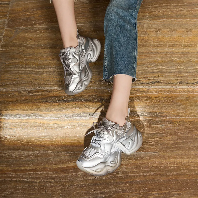 ELLE Low Top Chunky Sneakers Women's-17