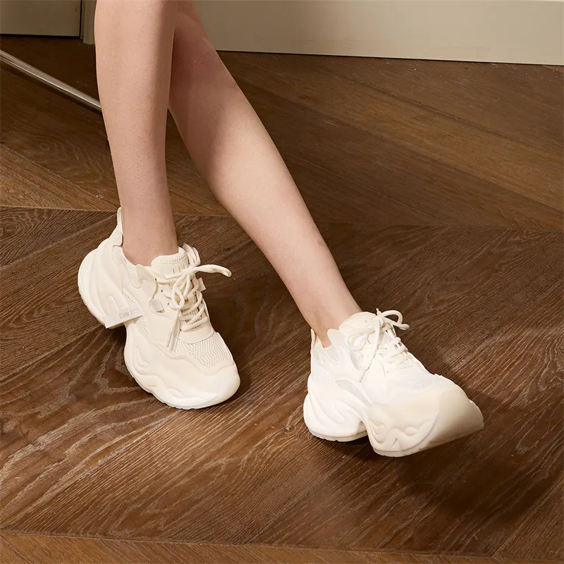 ELLE Low Top Chunky Sneakers Women's-5