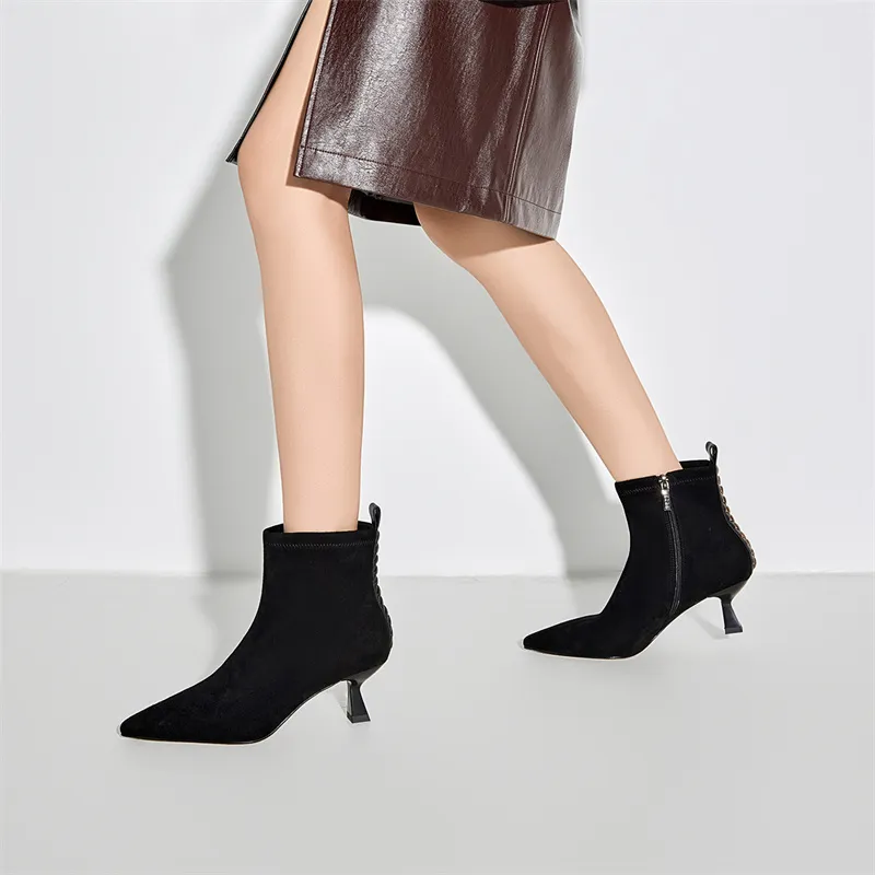ELLE Ankle Boots Women's Black-5
