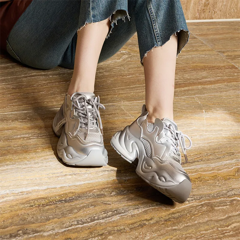 ELLE Low Top Chunky Sneakers Women's-18