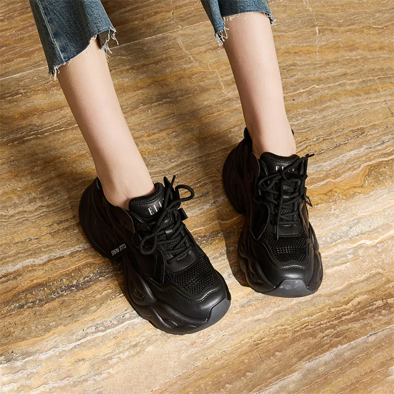 ELLE Low Top Chunky Sneakers Women's-12