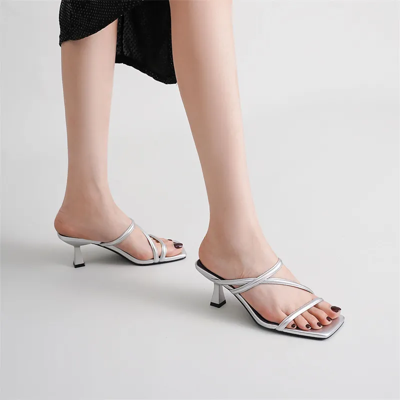 ELLE One Strap Sandals 6.5cm Women's-28