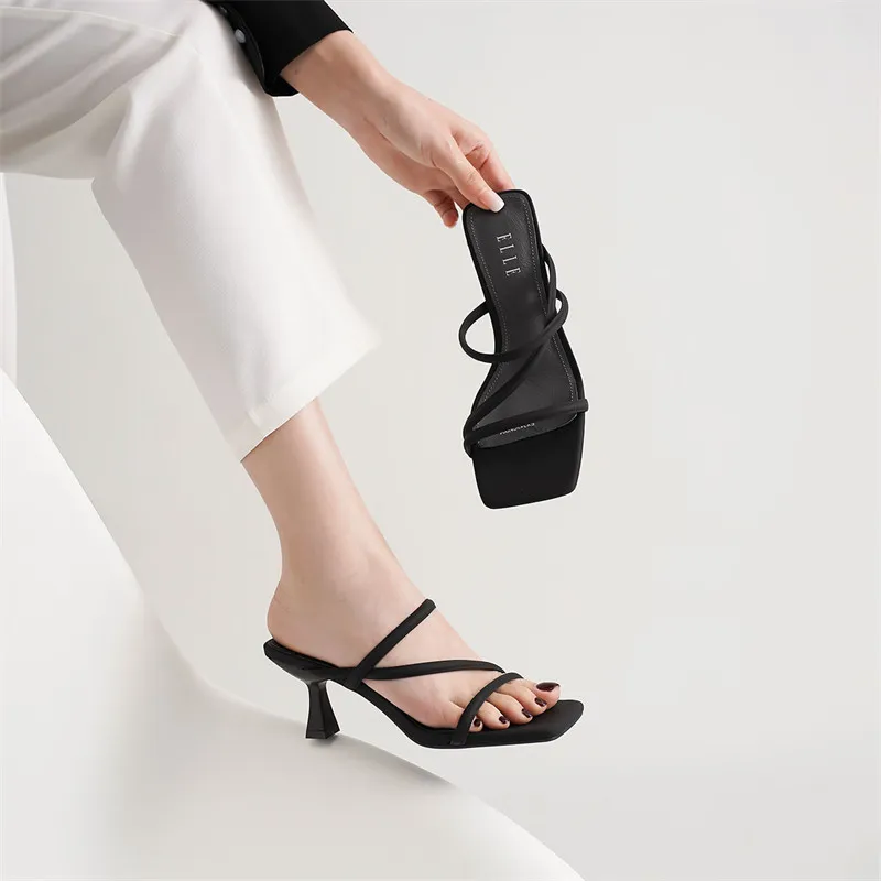 ELLE One Strap Sandals 6.5cm Women's-7