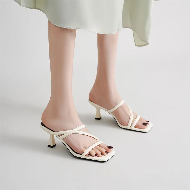 ELLE One Strap Sandals 6.5cm Women's-18