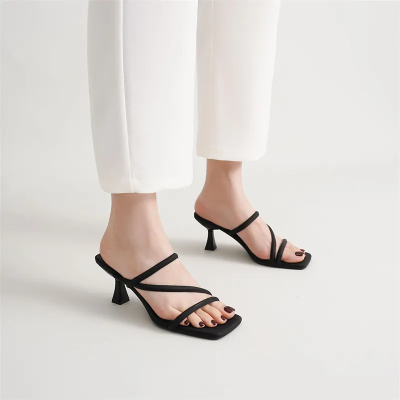 ELLE One Strap Sandals 6.5cm Women's-9